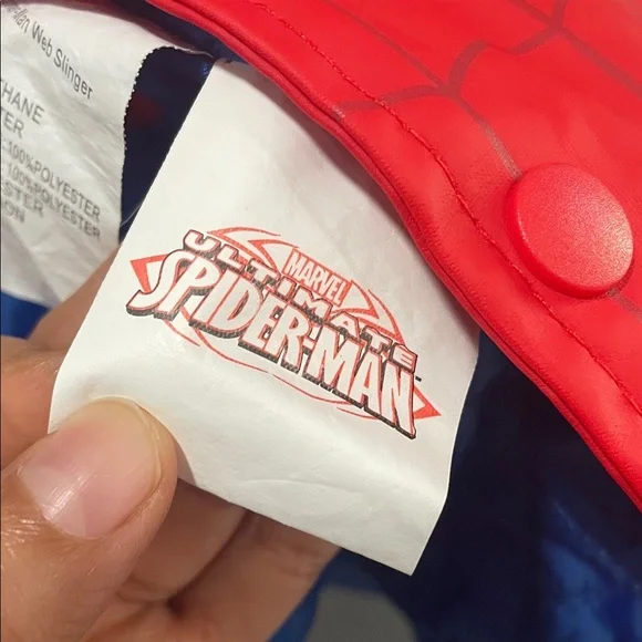Marvel Red and Blue Spider-Man Kids Raincoat - Picture 7 of 8